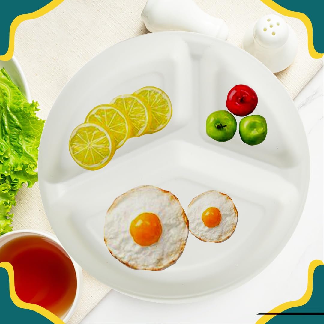 Eco Planet 3-compartment Disposable Bagasse Plates - Image 5