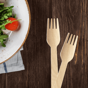 ECO PLANET 100% Natural Disposable Wooden Forks Set