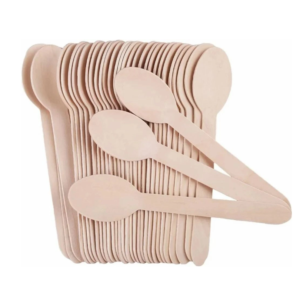 ECO PLANET 100% Natural Disposable Wooden Spoons - Image 5